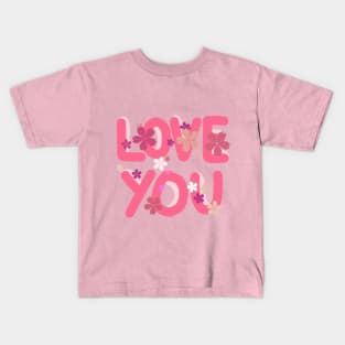 handwriting love you Kids T-Shirt